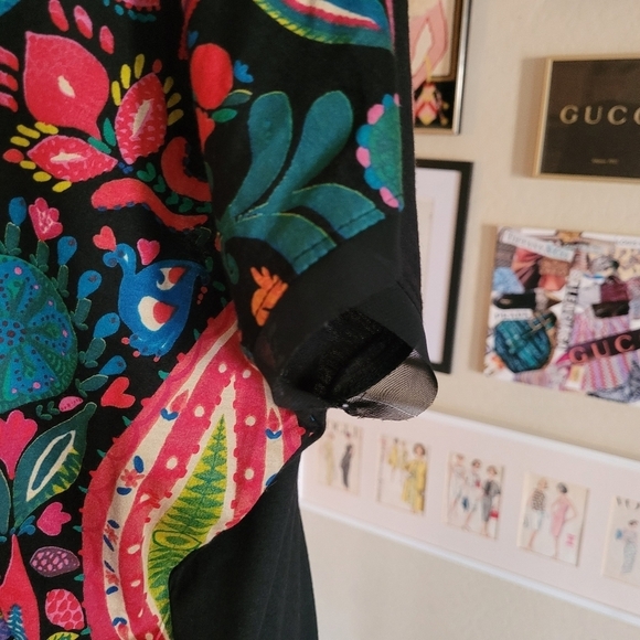 Desigual Multi-color and Gem Heart Short Sleeve Top - Picture 4 of 7